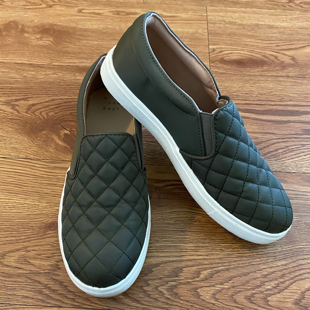 Target A New Day Olive Green Slip On Shoes Size 6